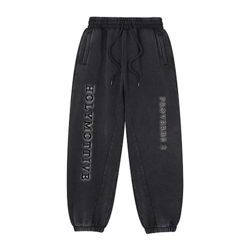 HOLYMOTIVE | Proverbs 2 Washed Fleece Joggers